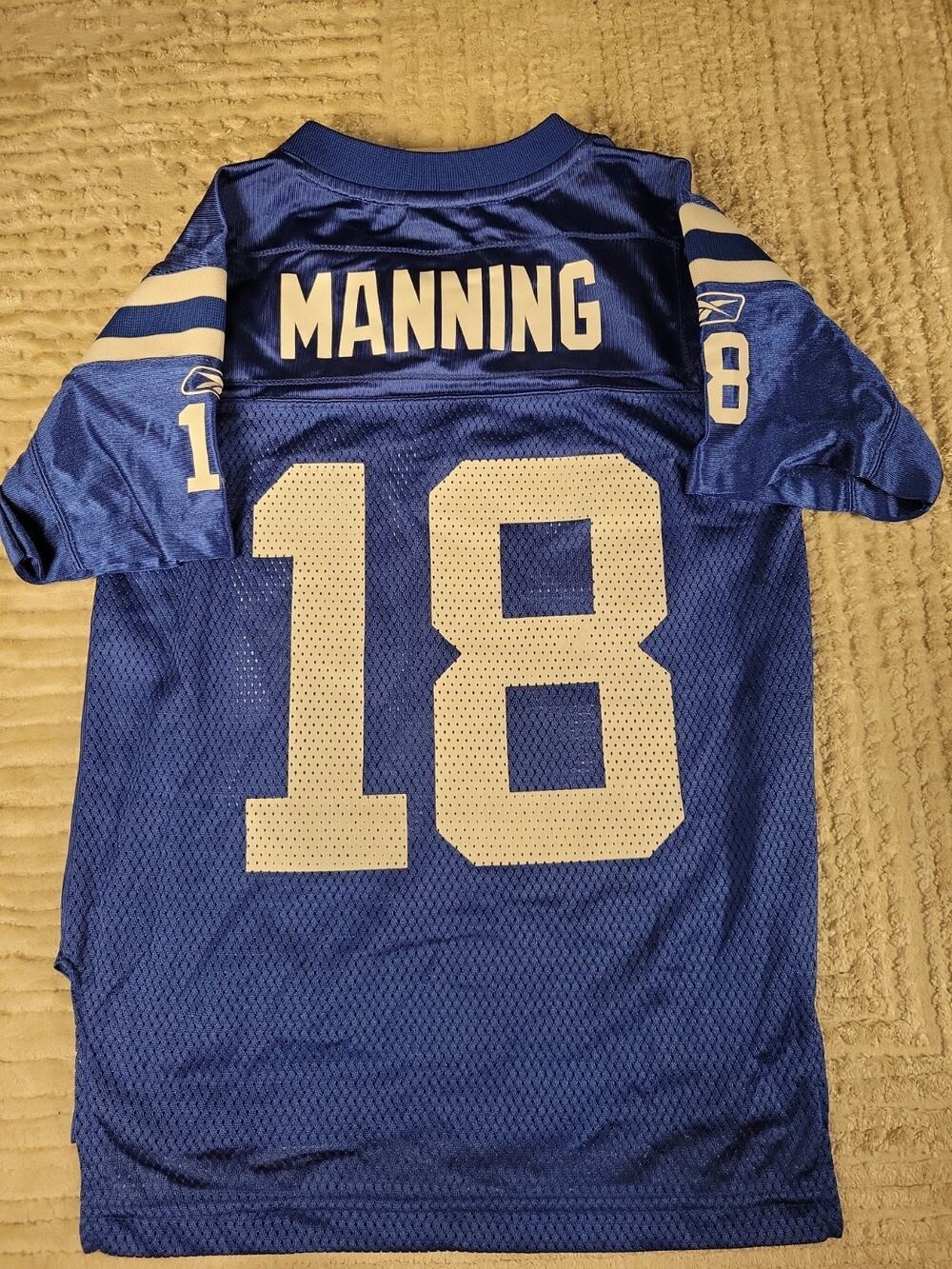 Reebok Peyton Manning Indianapolis Colts Football Jersey Youth Small Boys kids 8